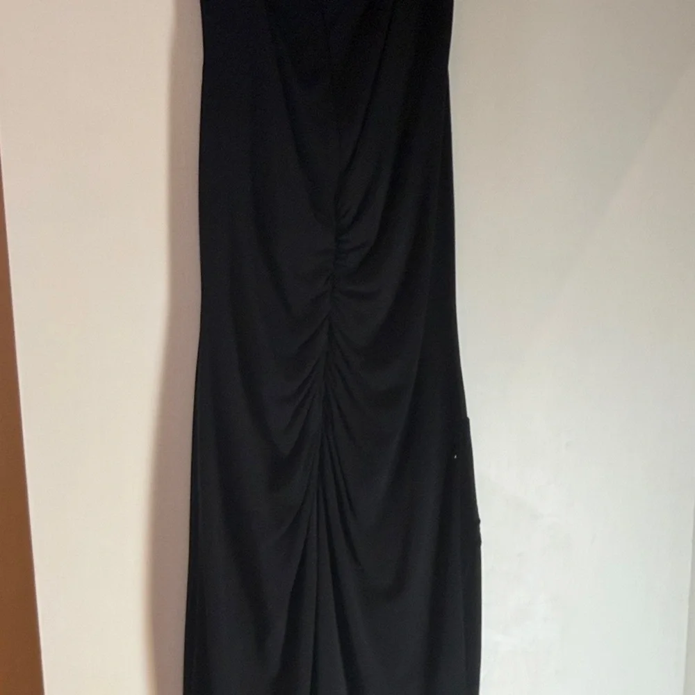 Vince Camuto Black Sleeveless Knot-Front Midi Dress - Picture 5 of 10